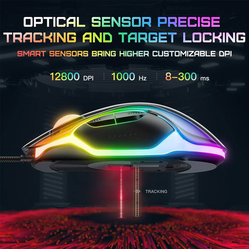 MOUSE ONIKUMA CW925 USB GAMING RGB (12800 DPI)