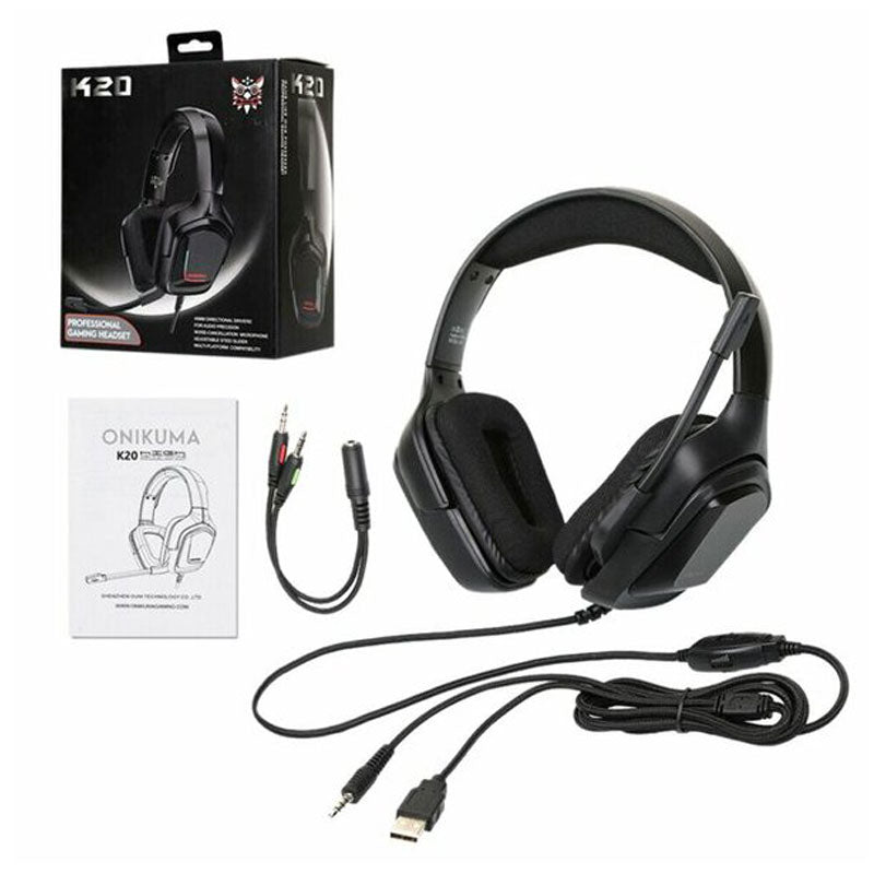 HEADSET ONIKUMA K20 WIRED GAMING RGB