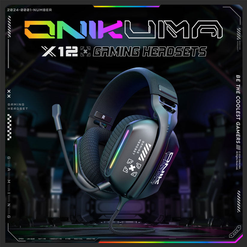 HEADSET ONIKUMA X12 WIRED GAMING RGB