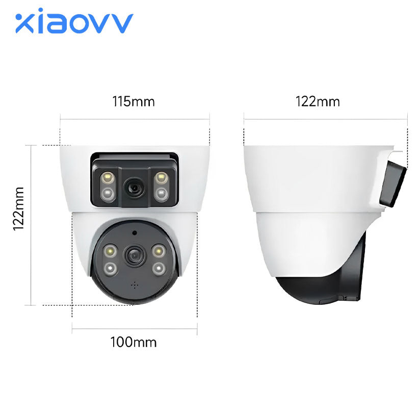 Xiaovv BQ3 2.0+2.0MP Dual Lens Smart WI-FI CAMERA (Free Memory 64GB)