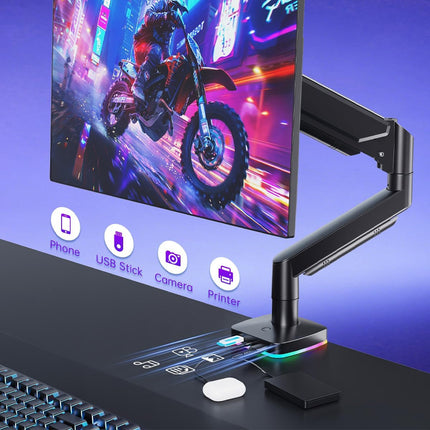 Monitor Arm M252 RGB (Single Monitor 13"-32" / USB Hub)