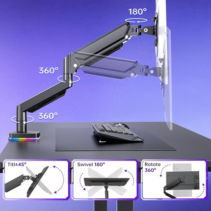 Monitor Arm M252 RGB (Single Monitor 13"-32" / USB Hub)
