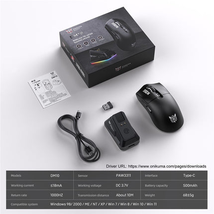 ONIKUMA DM10 (Bluetooth / 2.4GHz / Wired)