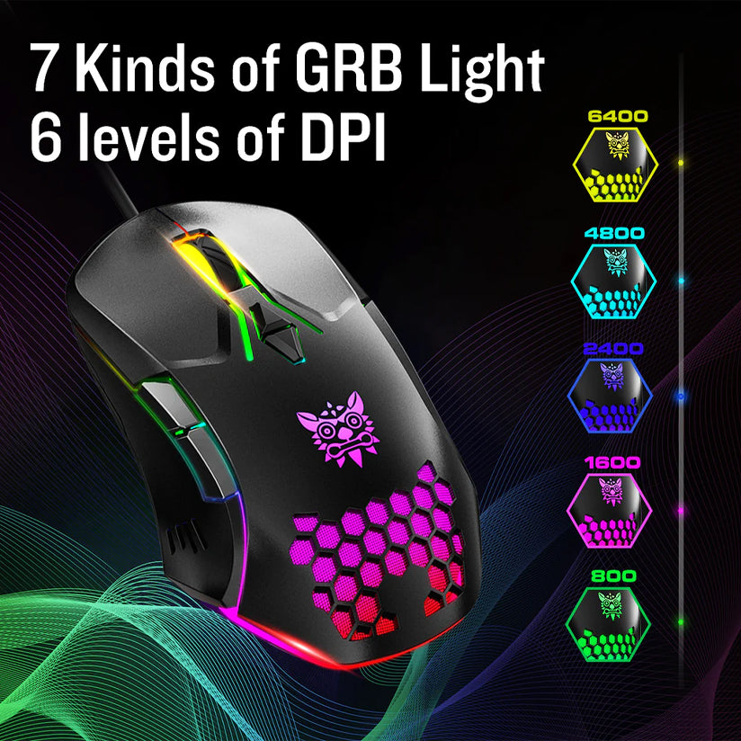 MOUSE ONIKUMA CW902 USB GAMING WITH COLORFUL
