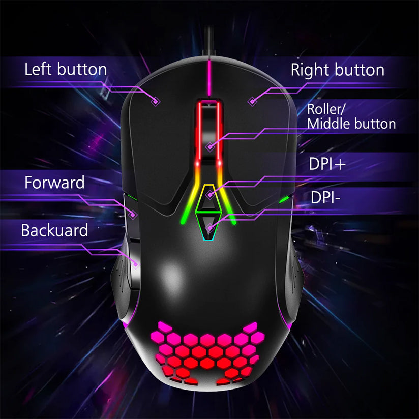 MOUSE ONIKUMA CW902 USB GAMING WITH COLORFUL