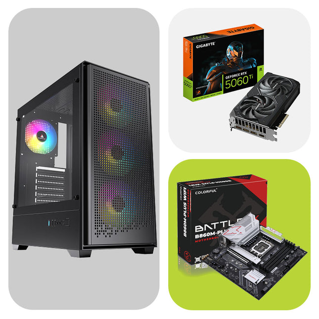 Desktop Gaming / Design ( Core Ultra 7 265KF / Ram 16GB DDR5 / M.2 PCIe 1TB / RTX 5060Ti 8GB )
