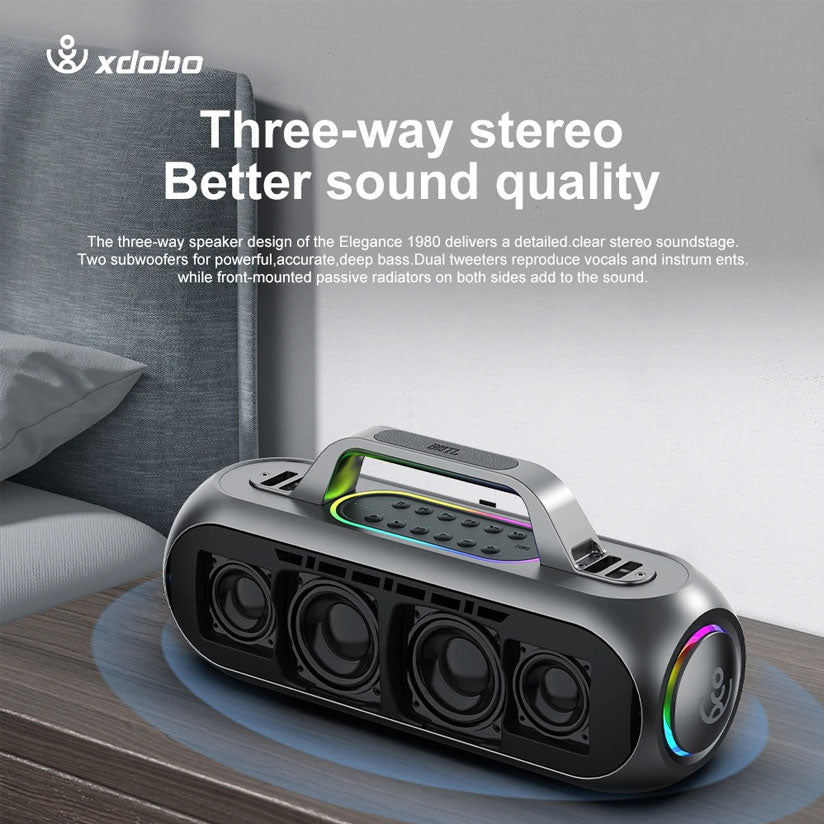 Xdobo BMTL Elegance 1980 150W Karaoke Speaker (Dual Microphone)
