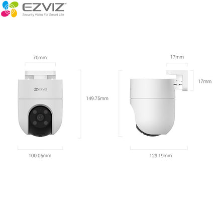 EZVIZ H8C Pro 2K (Outdoor Pan&Tilt/Wi-Fi/Color Night Vision)
