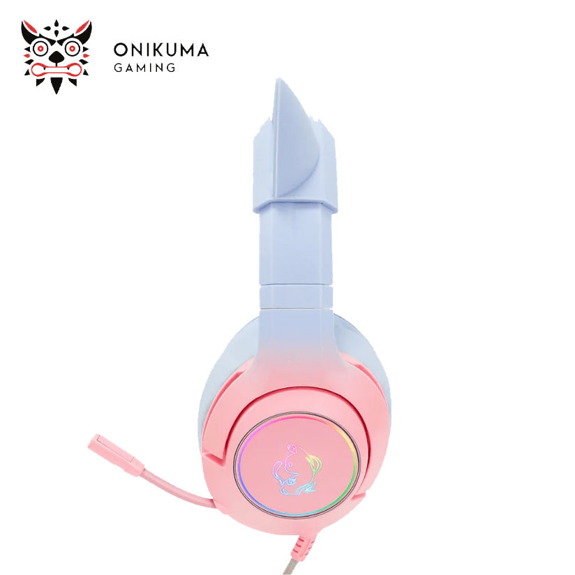 HEADSET ONIKUMA K9 Pink USB 7.1 WIRED GAMING RGB