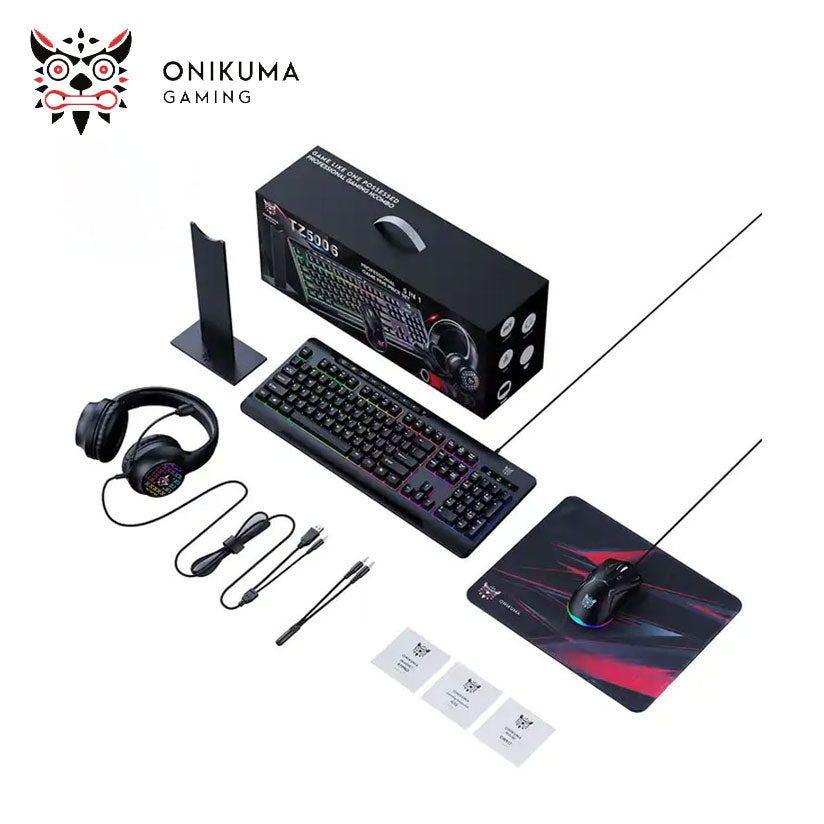 KEYBOARD ONIKUMA TZ5006 Combo Set (Keyboard, Mouse, Headset, Headset Stand, Mouse Pad)