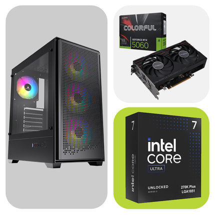 Desktop Gaming / Design ( Core Ultra 7 270K Plus / Ram 16GB DDR5 / M.2 PCIe 1TB / RTX 506 8GB )