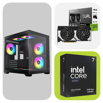 Desktop Gaming / Design ( Core Ultra 7 270K Plus / Ram 32GB DDR5 / M.2 PCIe 1TB / RTX 5070 12GB )